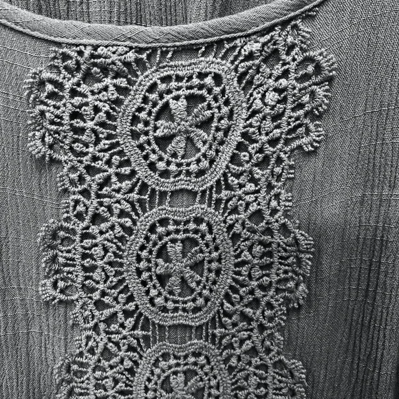 Style & Co 3/4 ruffle sleeve Boho top Size Large - Picture 4 of 6